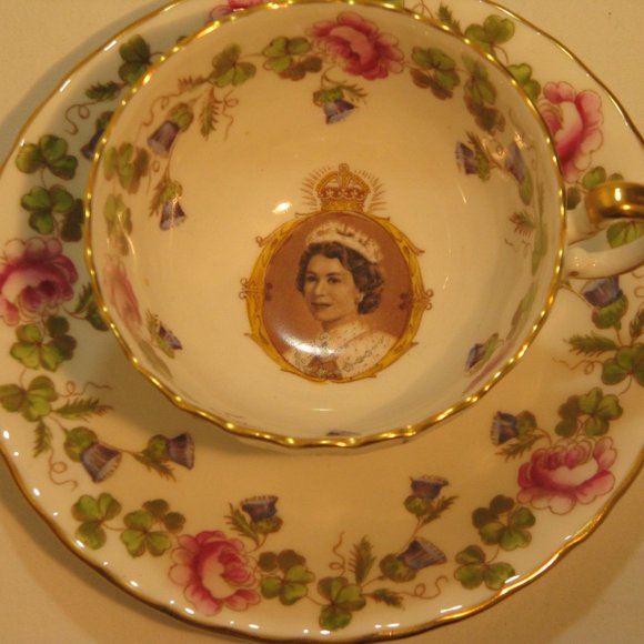 Rare HRH Queen Elizabeth Coronation Aynsley Cup & Saucer - Picture 3 of 6